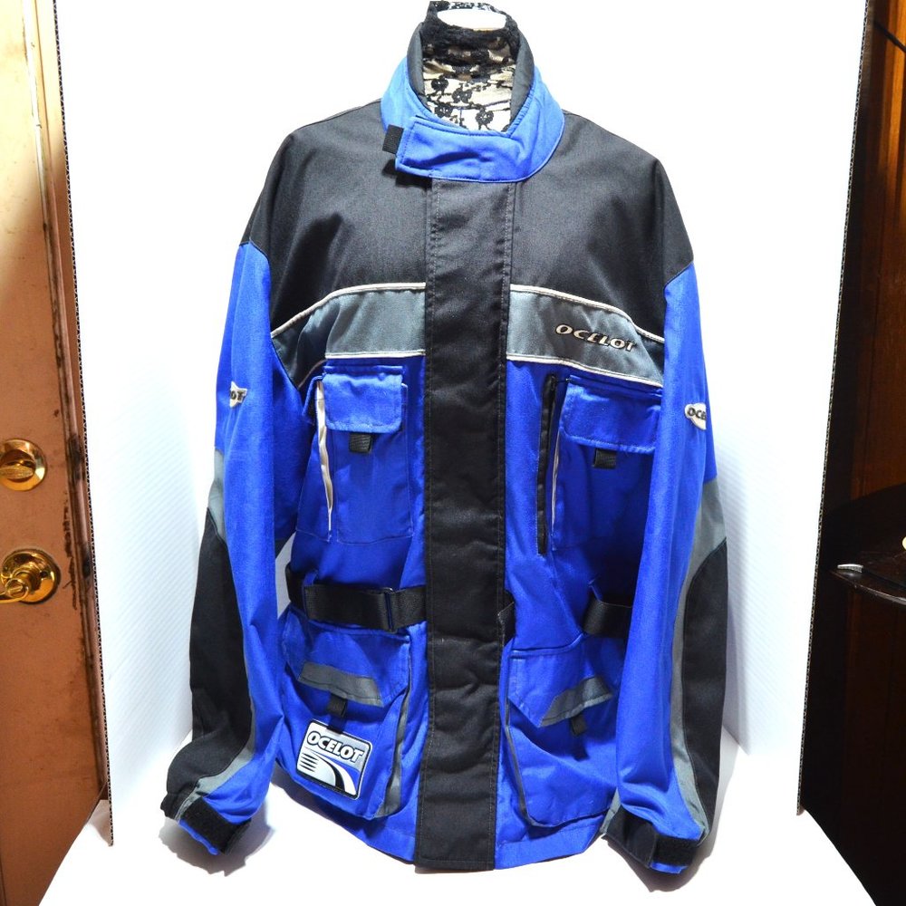 Ocelot Racing Motorsports Jacket by SRS XL Blue for ATVs Dirt Bikes Waterproof